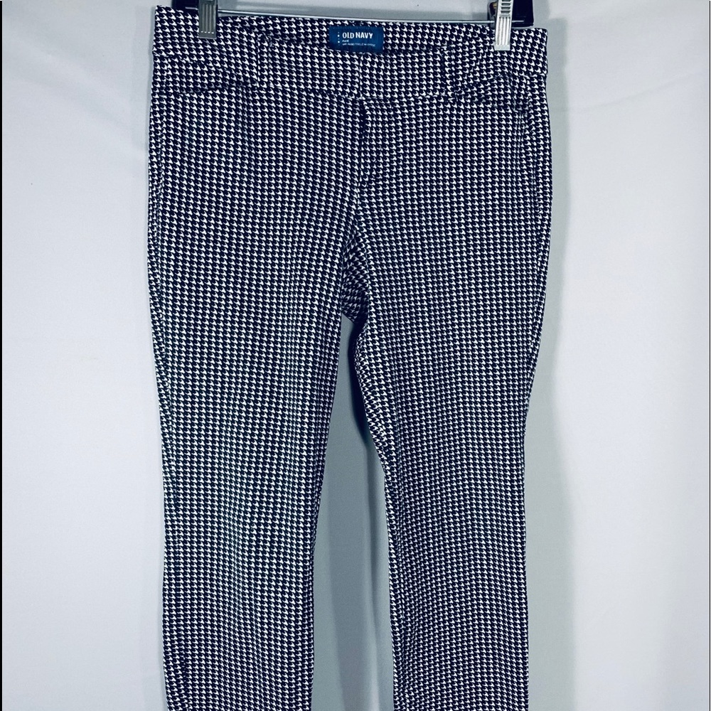 Old Navy Blk/Wht Checked Pencil Pants